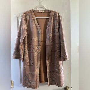 Solitaire Tan soft suede Floral duster